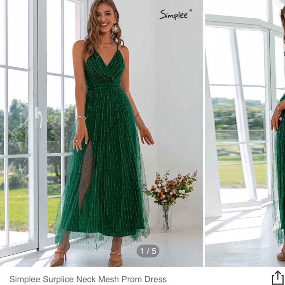 ISO- Simplee/Shein mesh green prom dress!